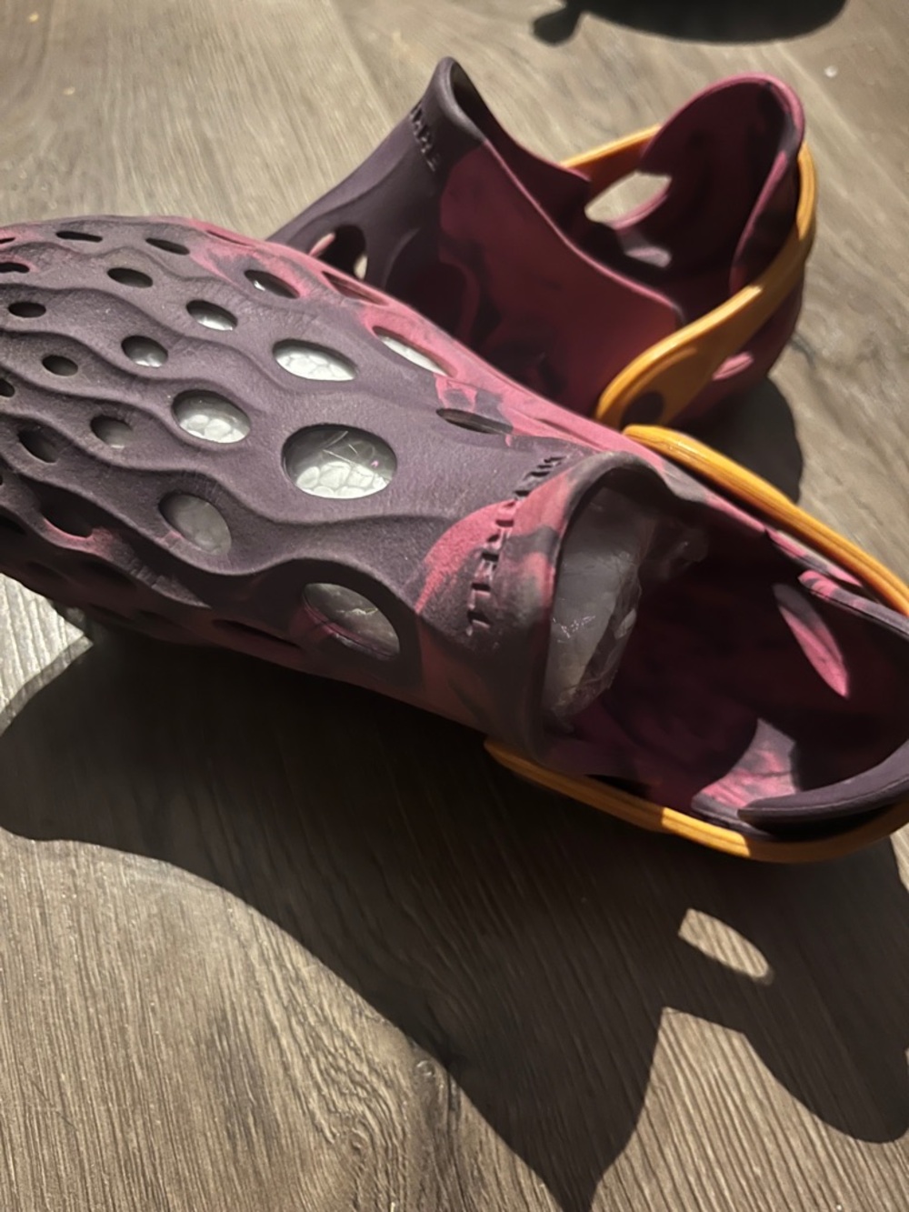 Merrell hydro moc  water shoe rubber durable slip-ons W6 purple pink